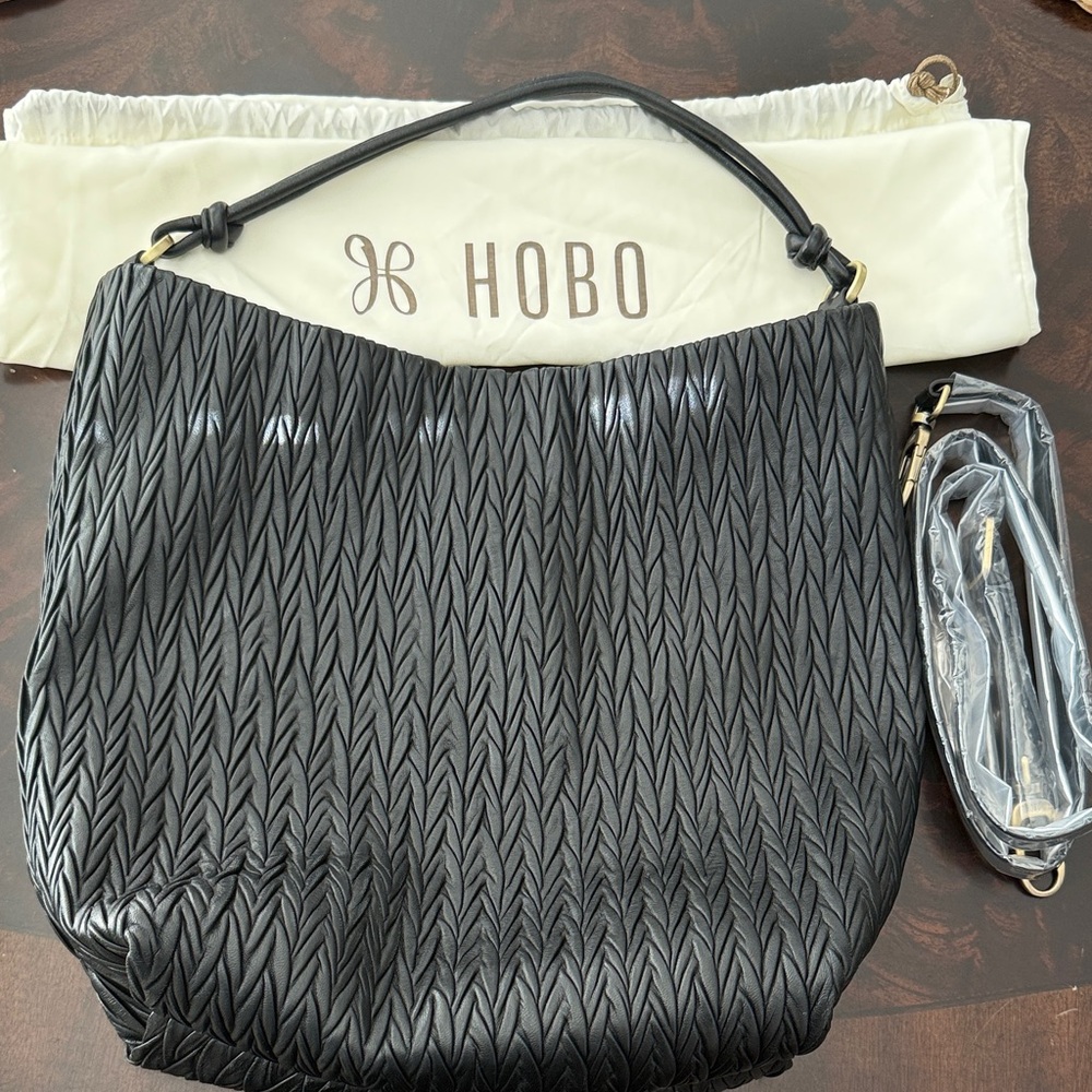 HOBO Black Textured Women's Hobo Bag